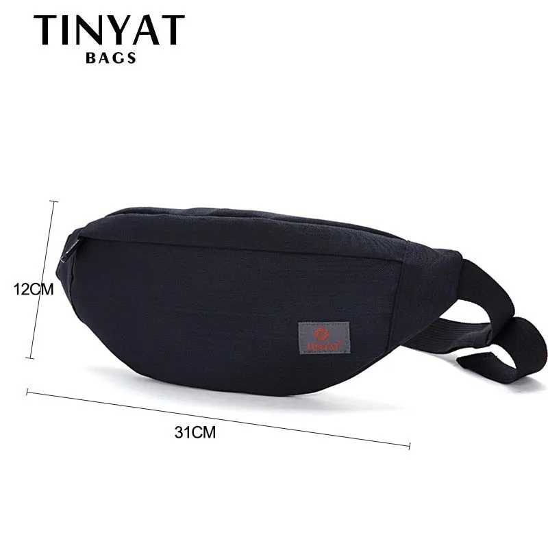 TINYAT Print Leaf Travel Waist Bag Pack For Men Women Fashion Casual Shoulder Bag Man Belt Pouch Female Banana Bags Fanny Bags