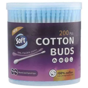 TOP TIP PLASTIC COTTON BUDS 200PCS BLUE