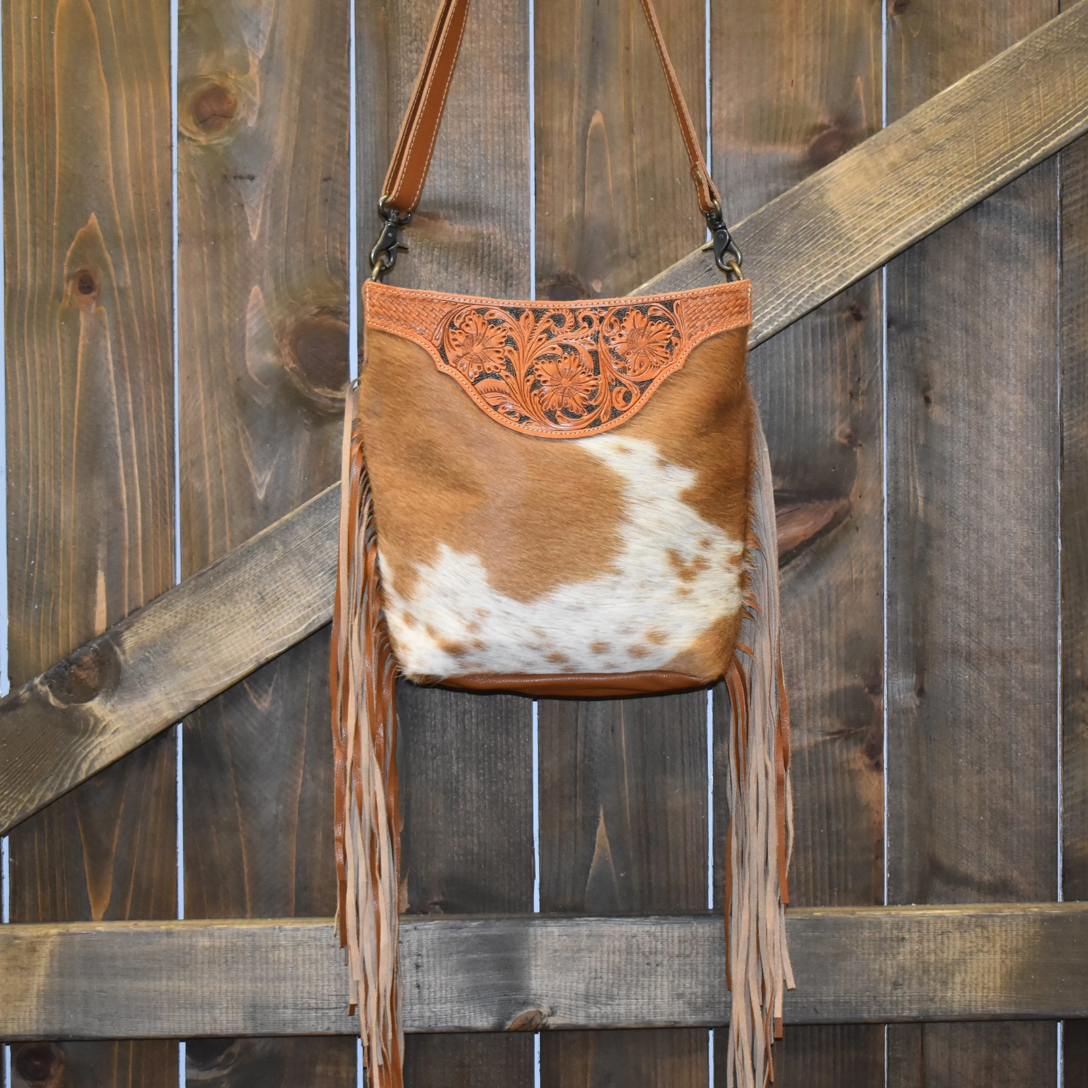 Umber Hand Tooled Bag*