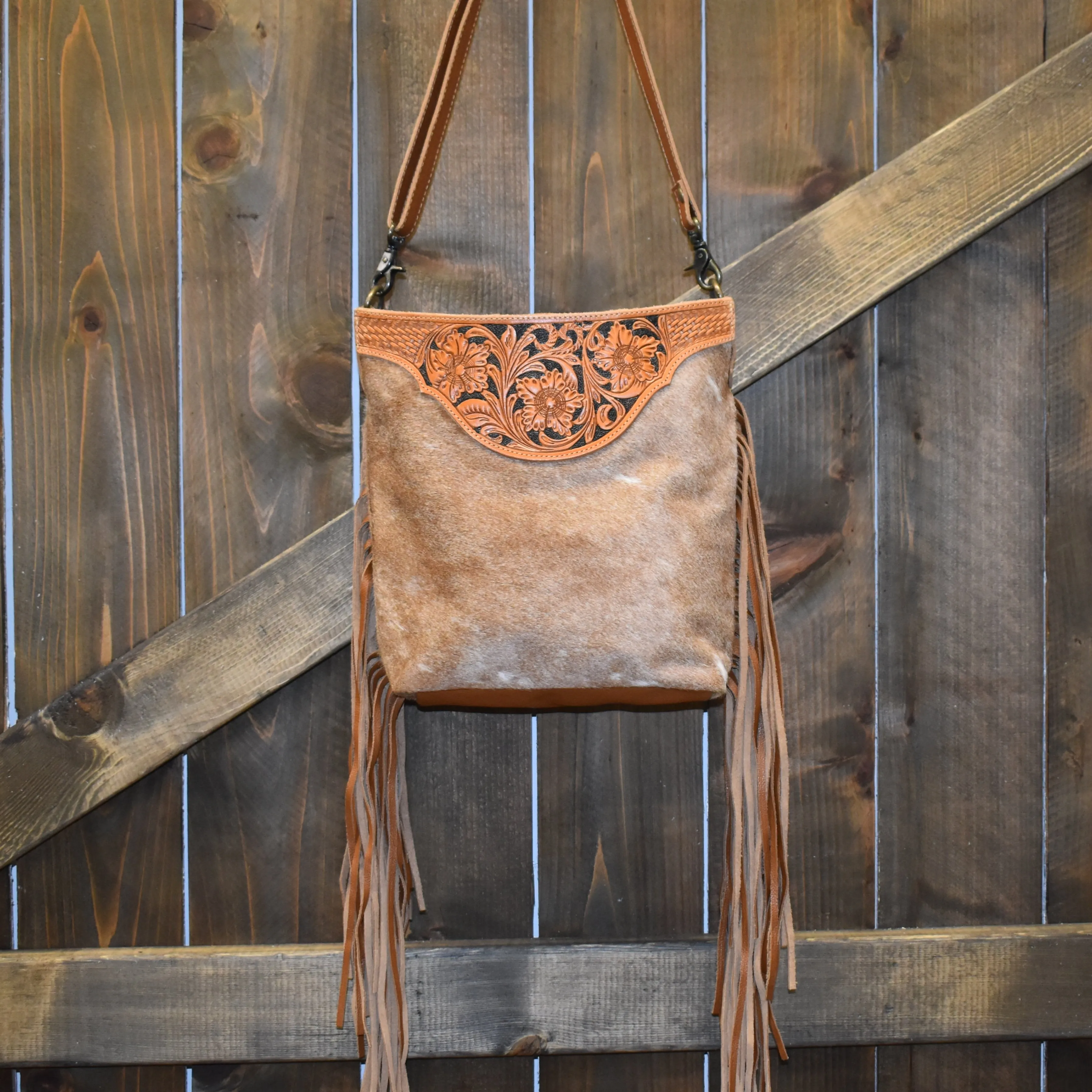 Umber Hand Tooled Bag*