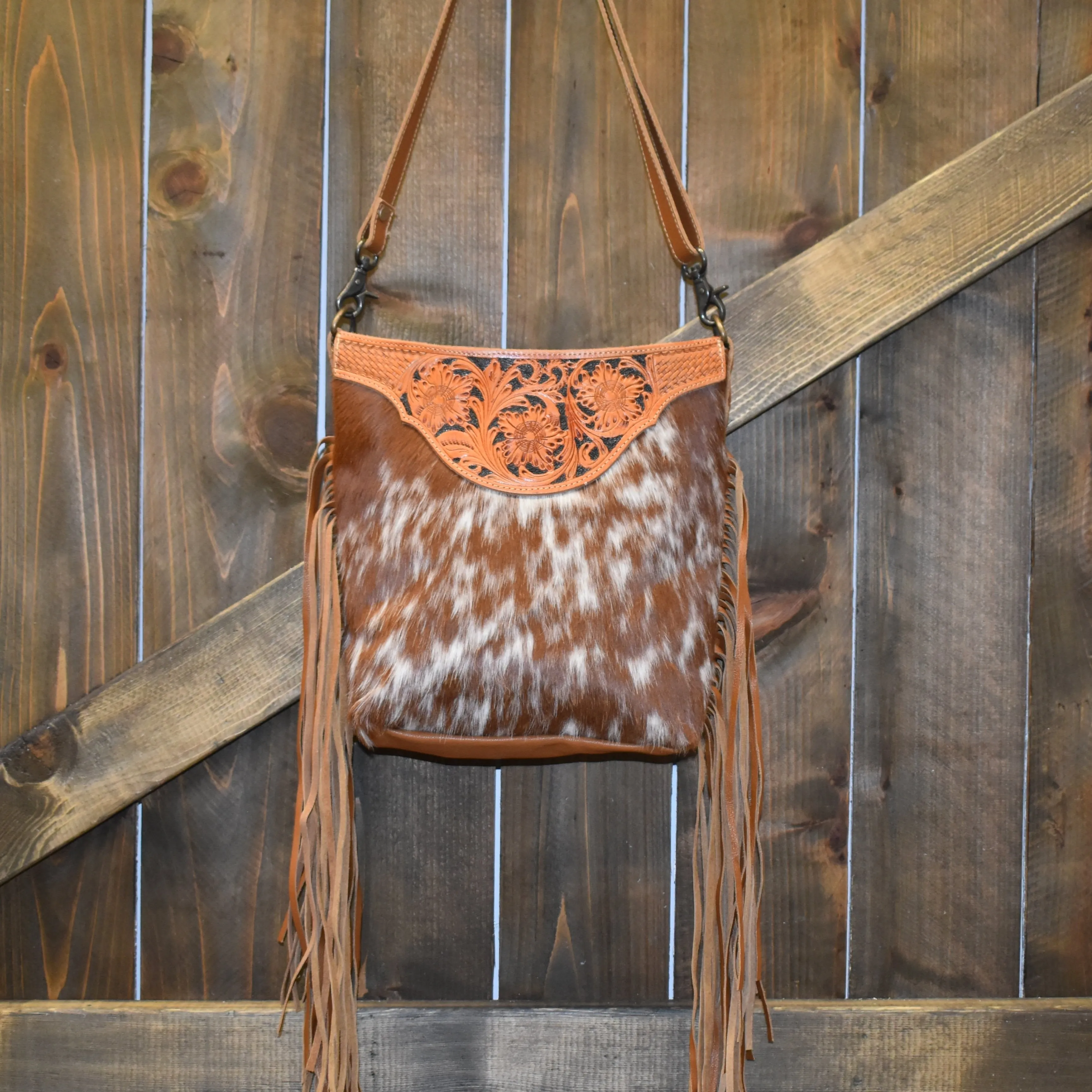 Umber Hand Tooled Bag*