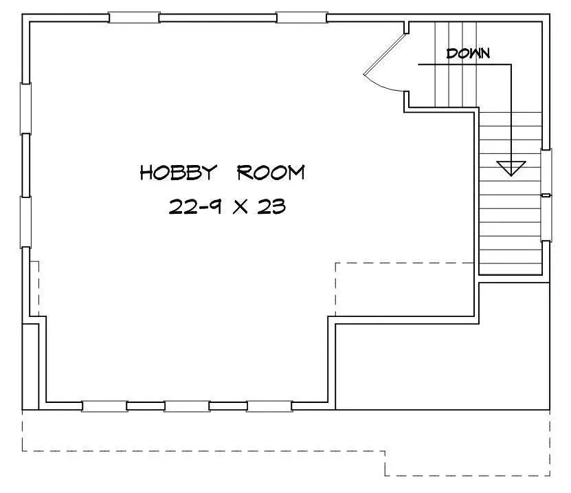 Versatile Garage plan with workshop spaces and bonus room