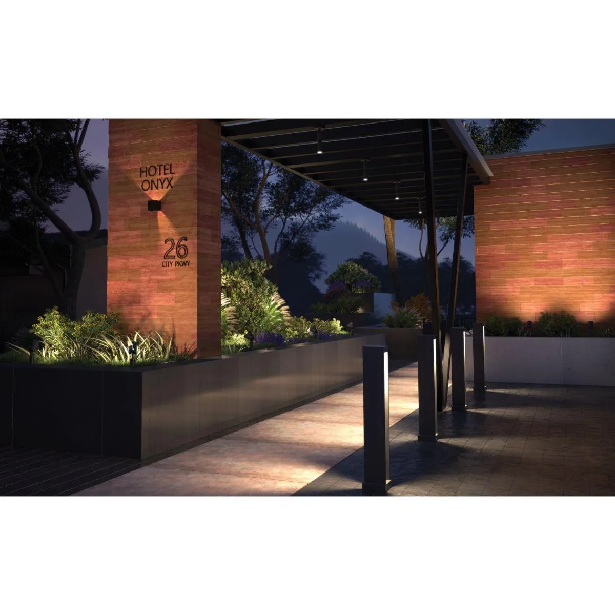 Vex 5 In. LED Outdoor Wall Sconce 554 Lumens Black Finish