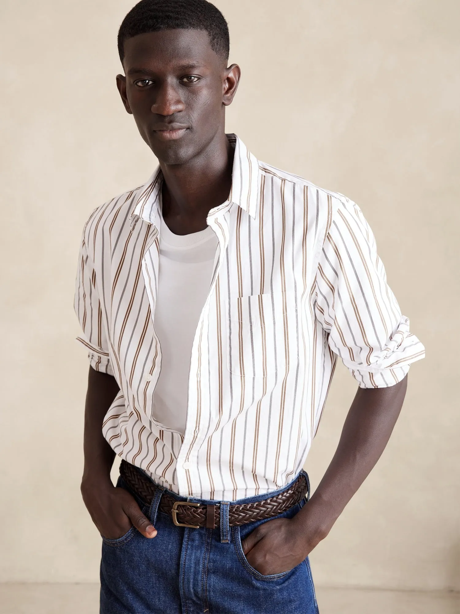 Washed Cotton Poplin Shirt