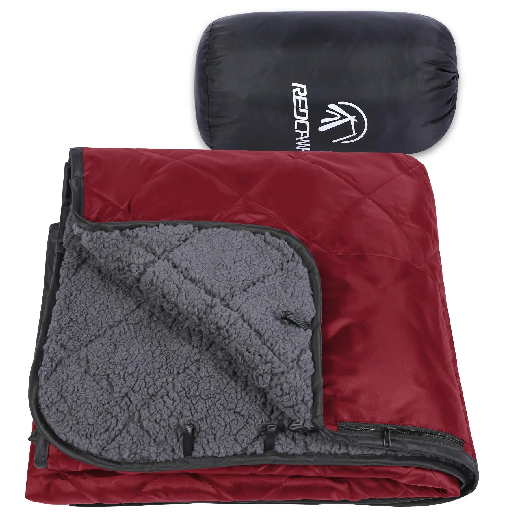 Waterproof Stadium Blanket with Sherpa Lining