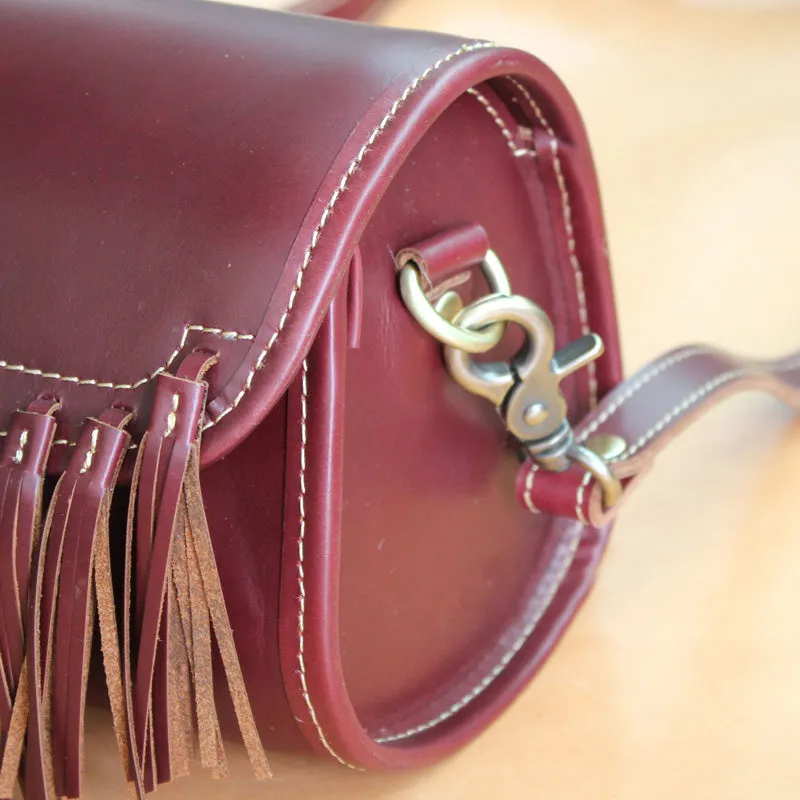 Western Womens Leather Purses With Fringe Cute Crossbody Bags for Women