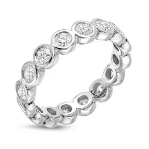 White Gold Infinity Bezel Band