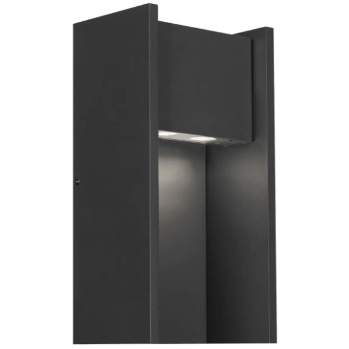 Zur 18 In. LED Outdoor Wall Sconce in-line Fuse 3000K Black Finish